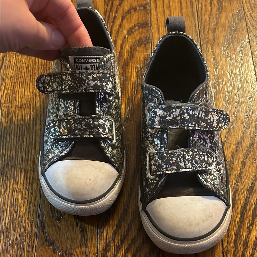 Converse Kids' Black and White Speckled Sneakers - size 10C